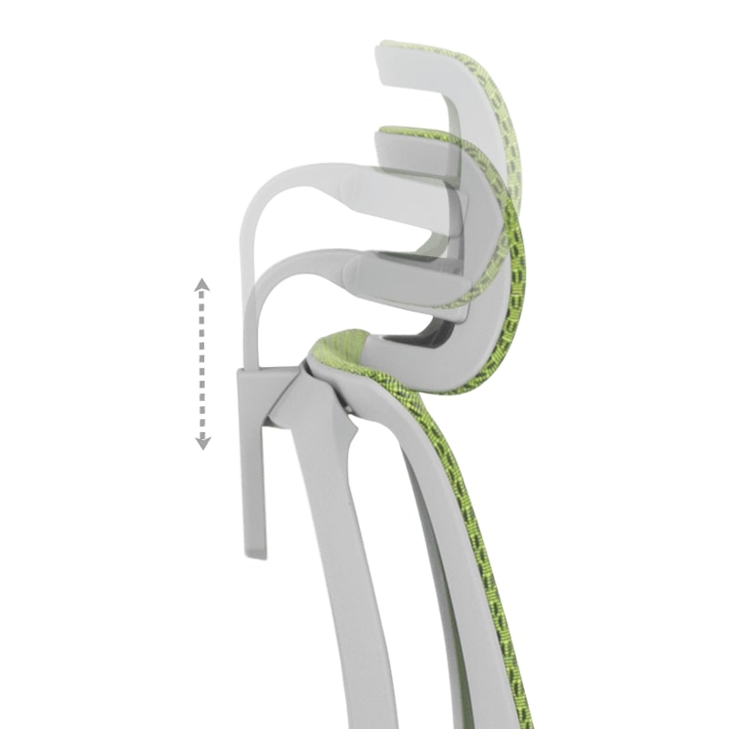 Ергономичен стол IOO Elite 2 сива рамка-зелен